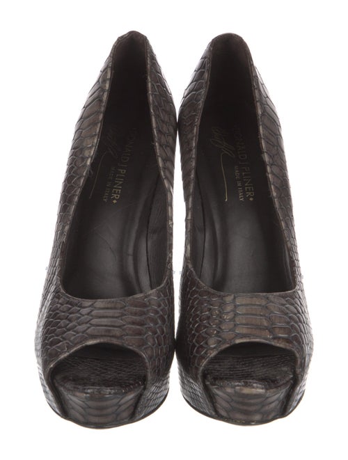 Donald Pliner Embossed Leather Animal Print Pumps