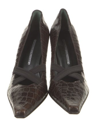 Donald Pliner Embossed Leather Pumps