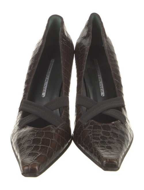 Donald Pliner Embossed Leather Pumps