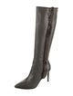 Donald Pliner Leather Fur Trim Boots