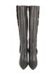 Donald Pliner Leather Fur Trim Boots