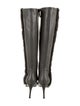 Donald Pliner Leather Fur Trim Boots
