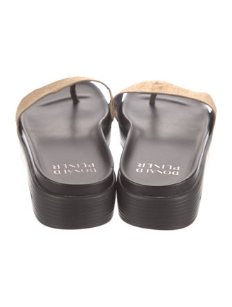 Donald Pliner Suede Colorblock Pattern Slides