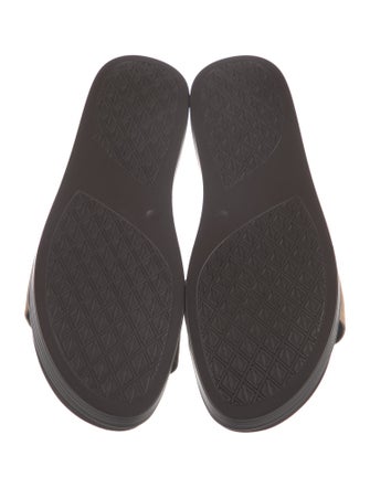 Donald Pliner Suede Colorblock Pattern Slides