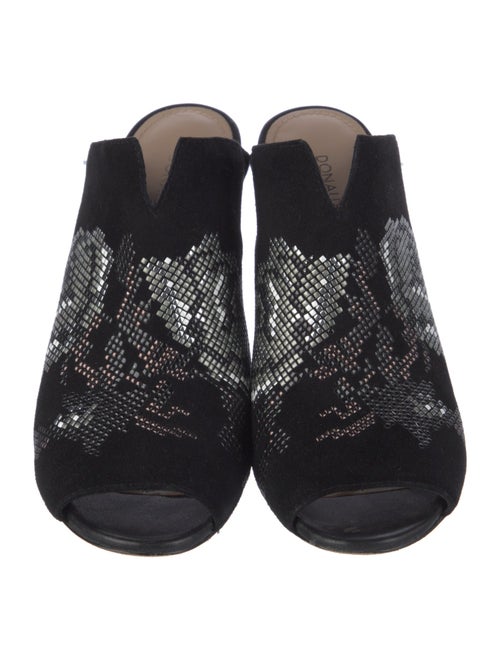Donald Pliner Suede Printed Mules