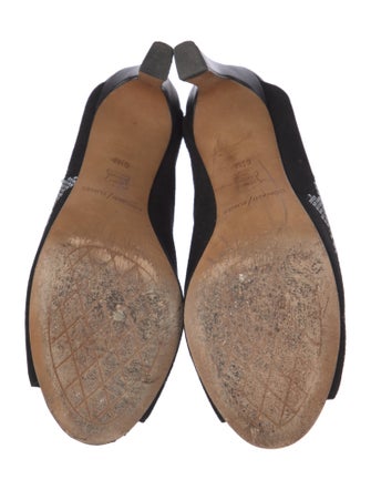 Donald Pliner Suede Printed Mules