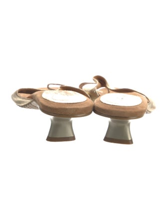 Donald Pliner Suede Animal Print Slides