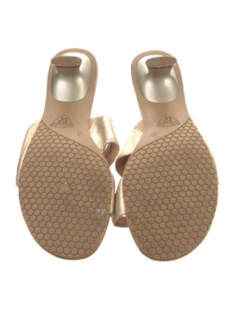 Donald Pliner Suede Animal Print Slides