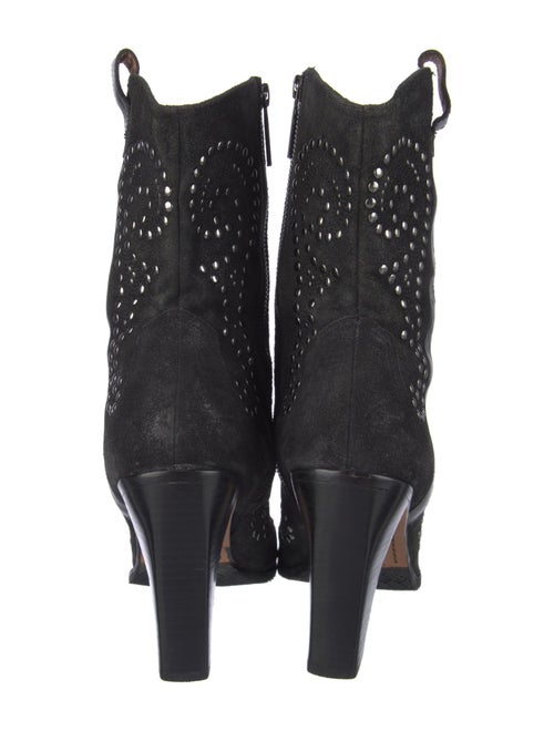 Donald Pliner Suede Studded Accents Western Boots
