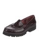 Donald Pliner Patent Leather Leather Trim Embellishment Loafers