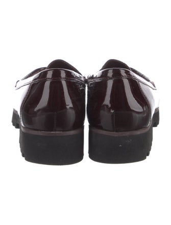 Donald Pliner Patent Leather Leather Trim Embellishment Loafers