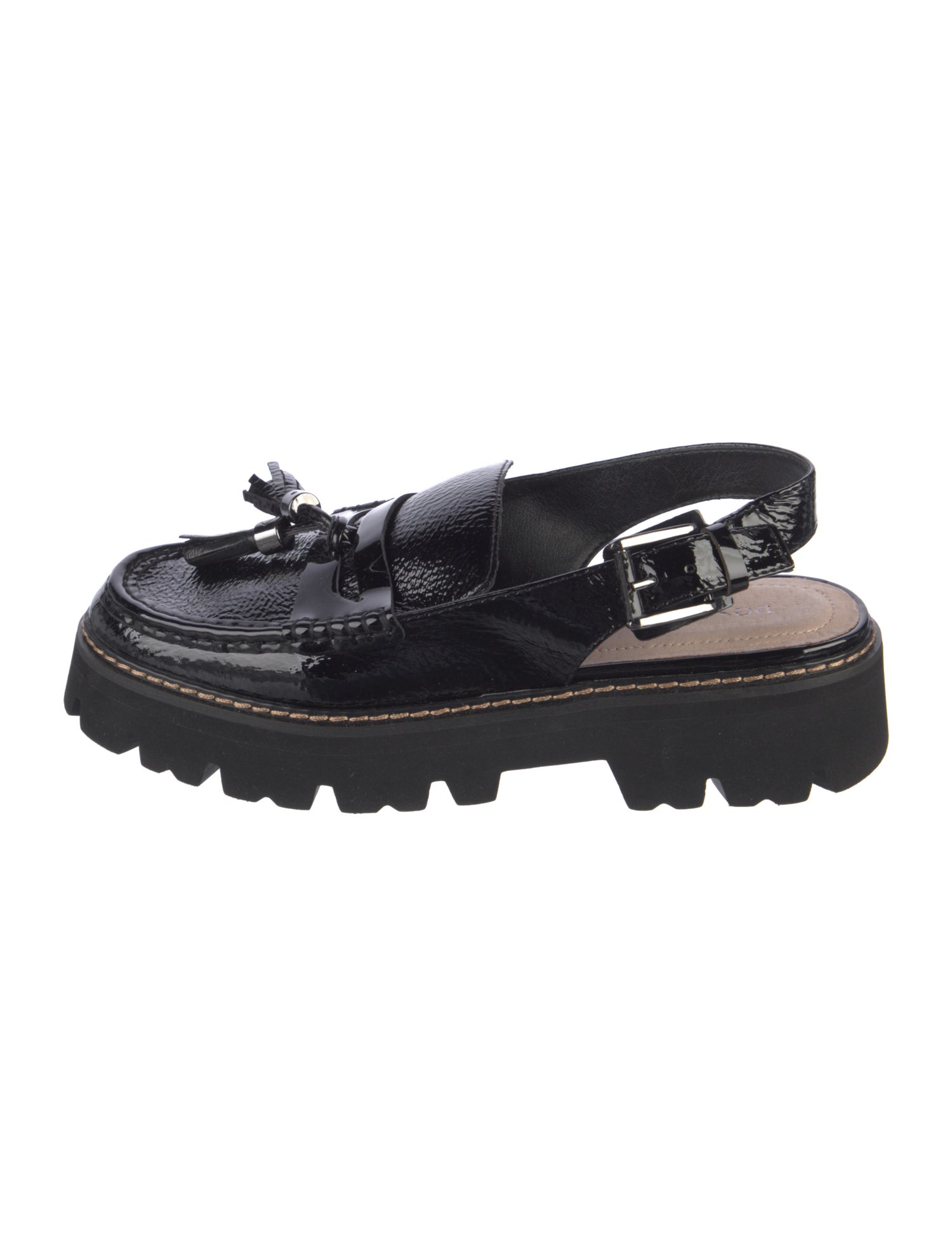 Donald Pliner Patent Leather Slingback Flats