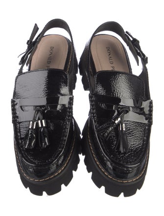 Donald Pliner Patent Leather Slingback Flats