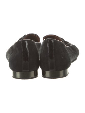 Donald Pliner Suede Crystal Embellishments Loafers