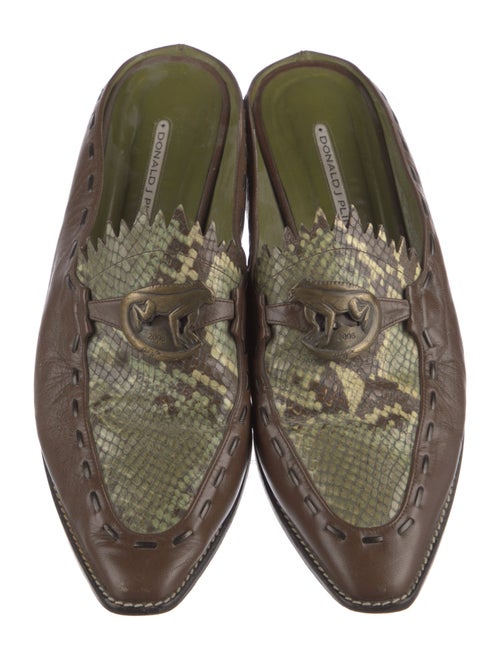 Donald Pliner Leather Animal Print Mules