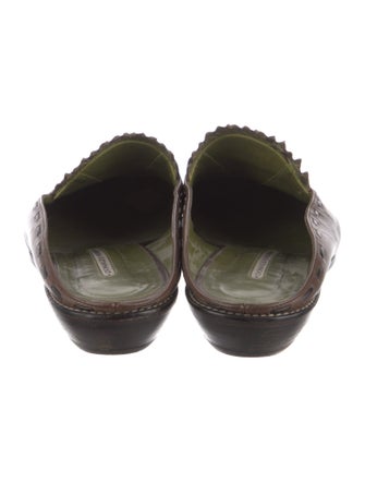 Donald Pliner Leather Animal Print Mules