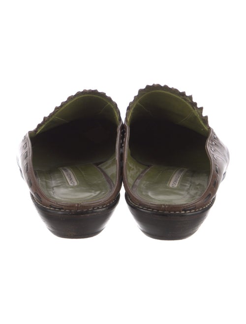 Donald Pliner Leather Animal Print Mules