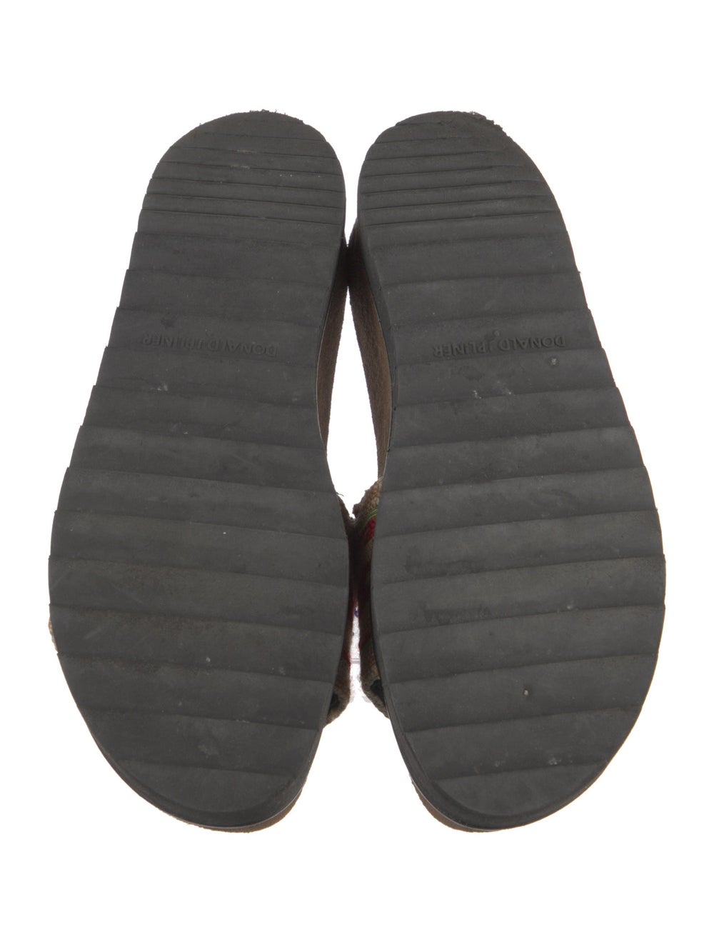 Donald Pliner Suede Slides Neutrals Printed Beade… - image 5