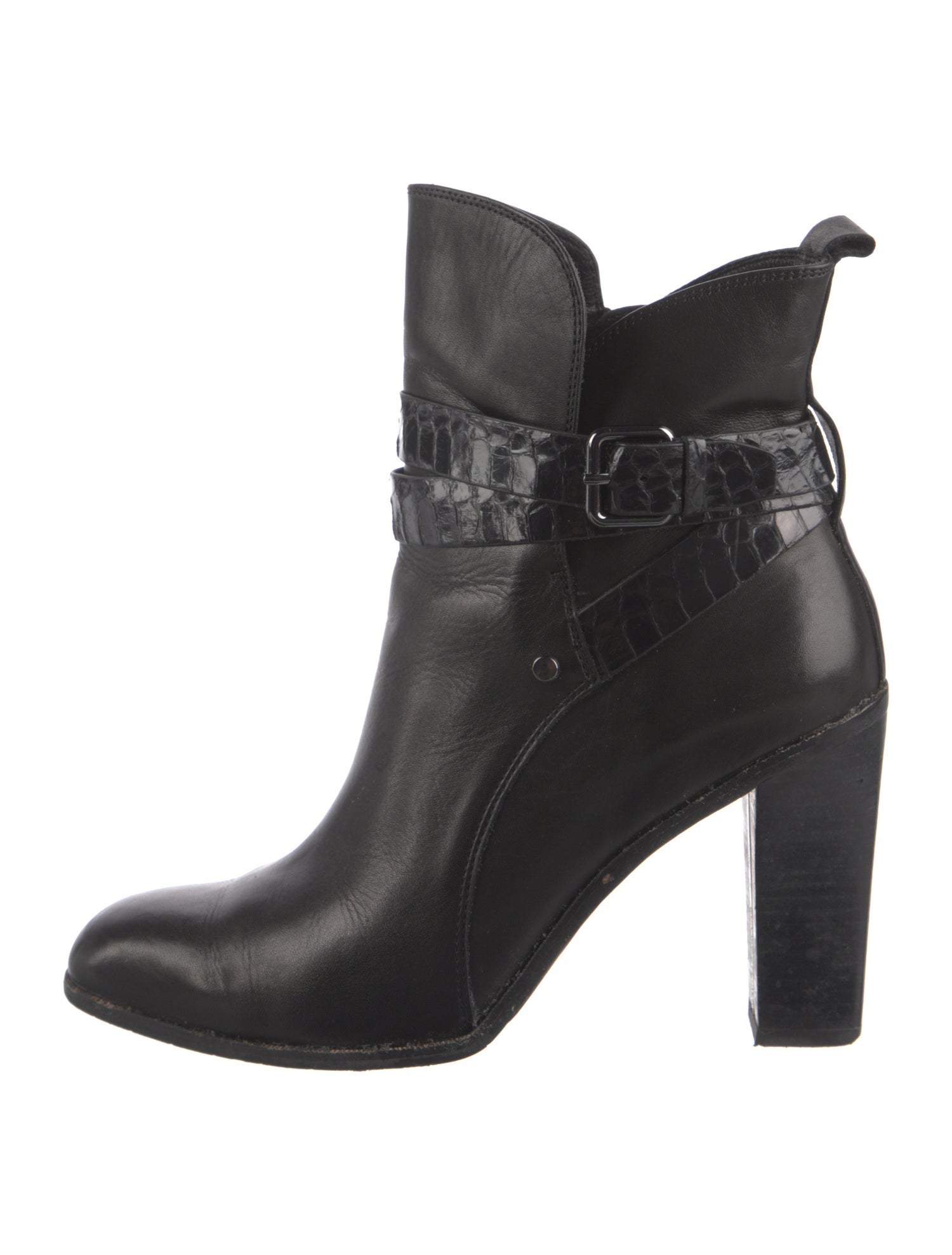 Donald Pliner Leather Leather Trim Embellishment Boots