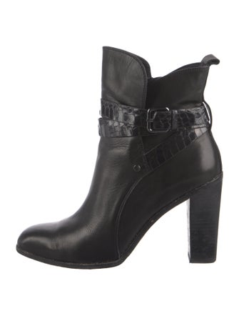 Donald Pliner Leather Leather Trim Embellishment Boots