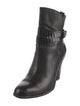 Donald Pliner Leather Leather Trim Embellishment Boots