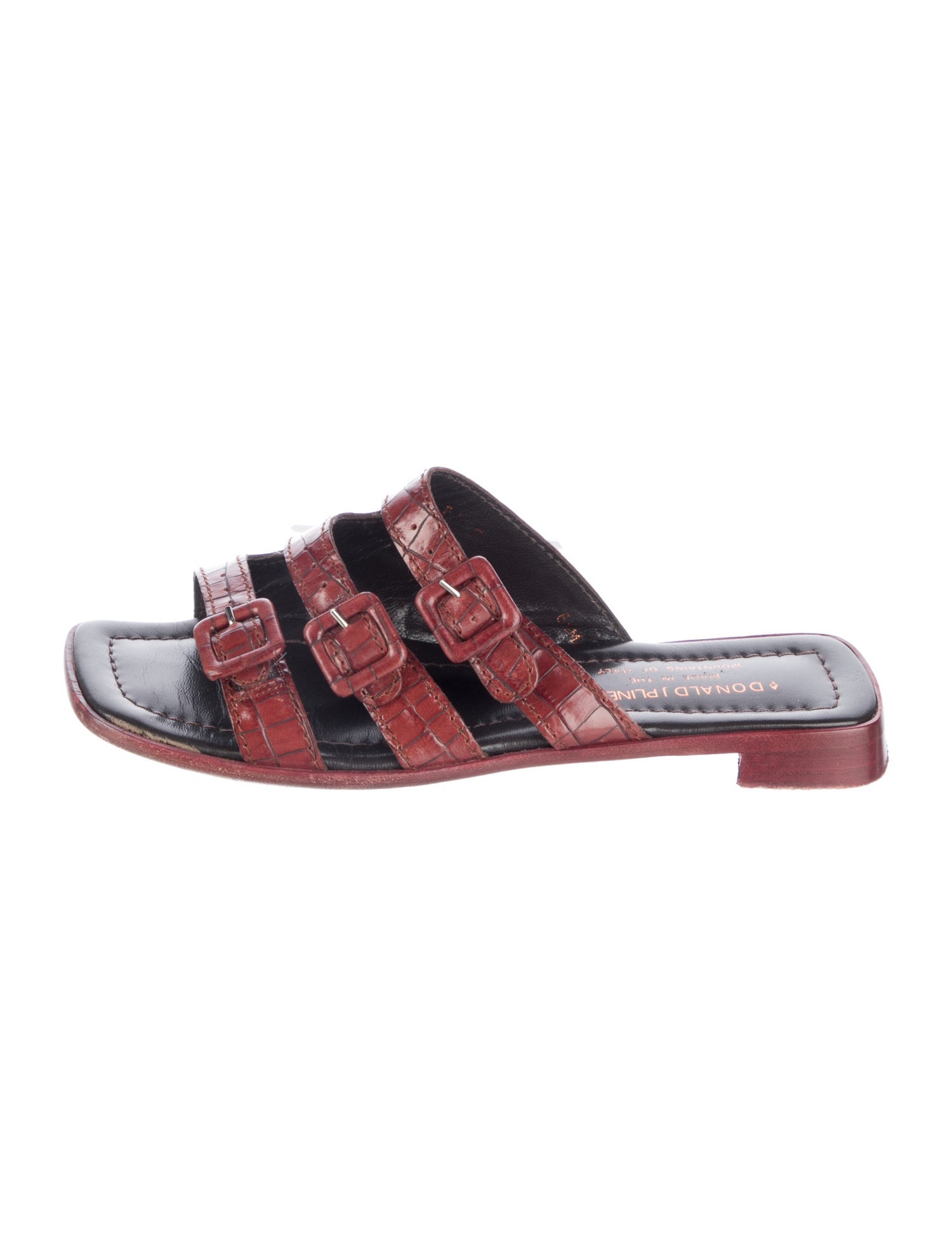 Donald Pliner Leather Slides