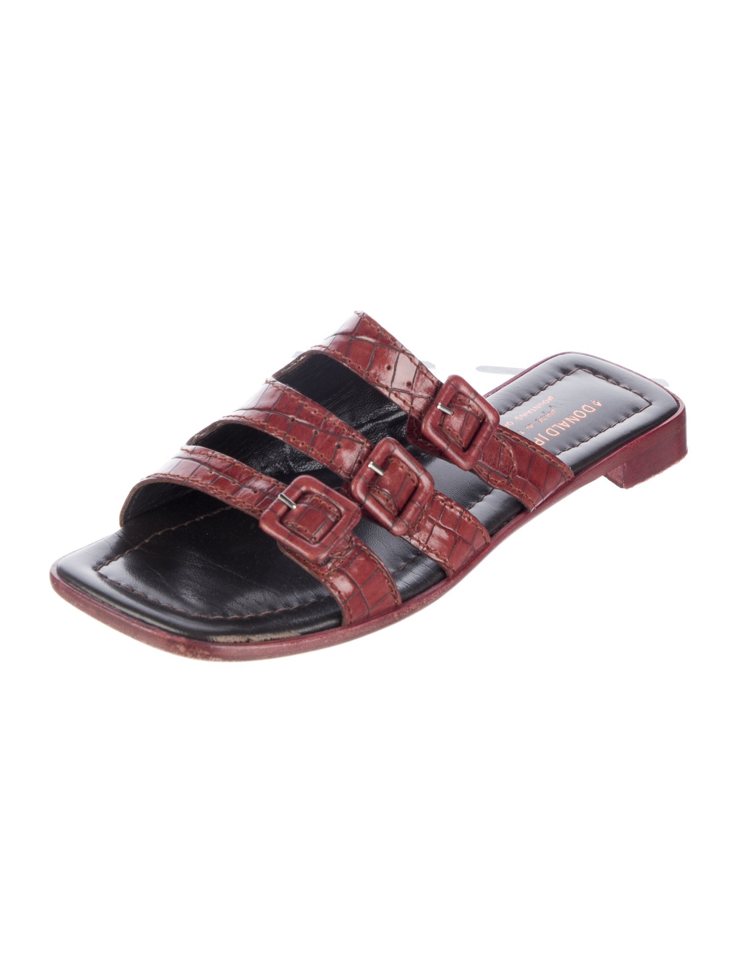 Donald Pliner Leather Slides