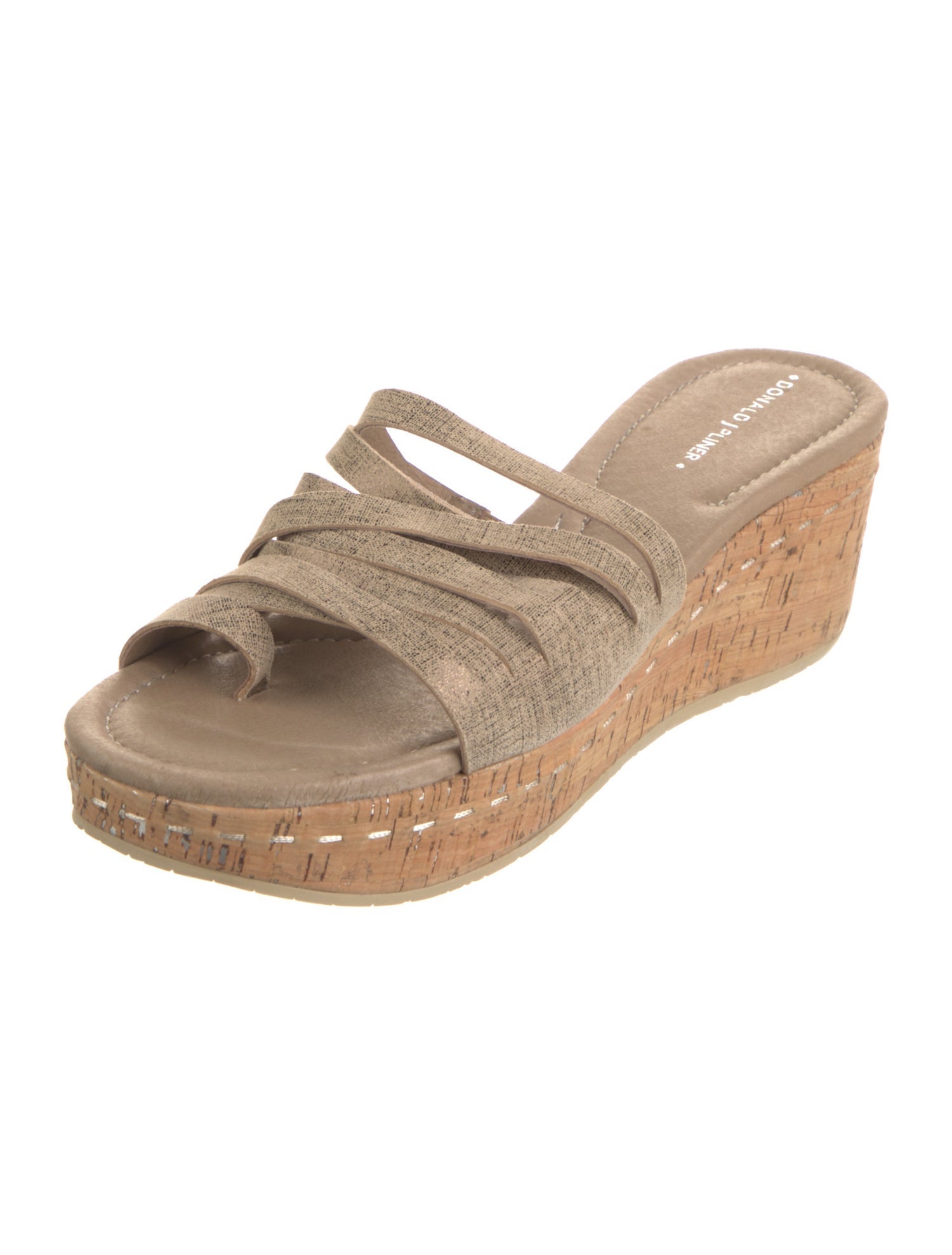 Donald Pliner Suede Glitter Accents Slides