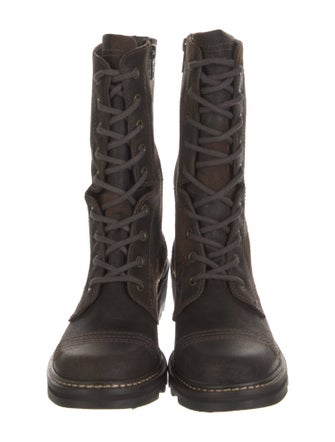 Donald Pliner Suede Combat Boots
