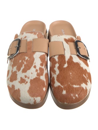 Donald Pliner Ponyhair Animal Print Mules