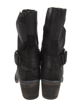 Donald Pliner Suede Moto Boots