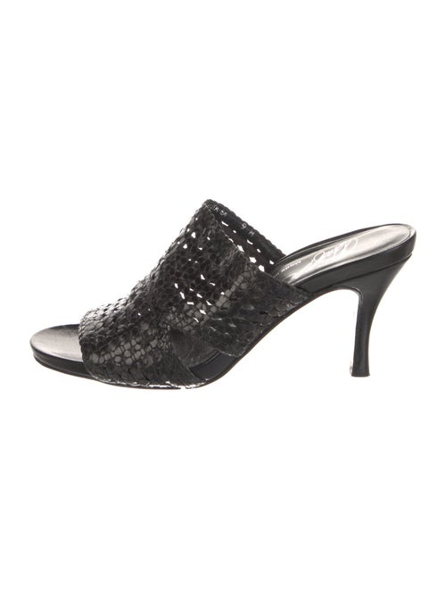 Donald Pliner Leather Braided Accents Slides