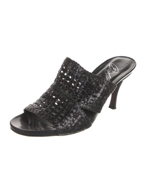 Donald Pliner Leather Braided Accents Slides