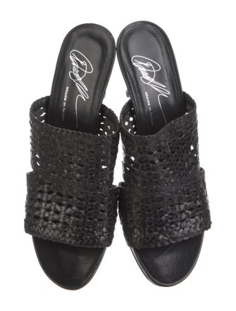 Donald Pliner Leather Braided Accents Slides