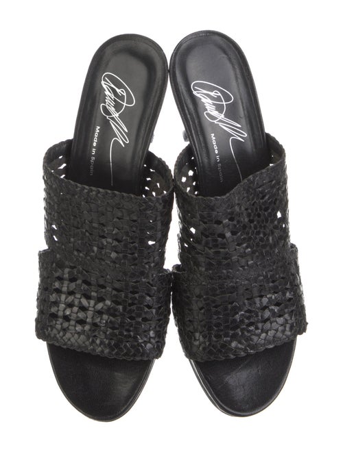 Donald Pliner Leather Braided Accents Slides