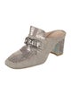 Donald Pliner Suede Chain-Link Accents Mules