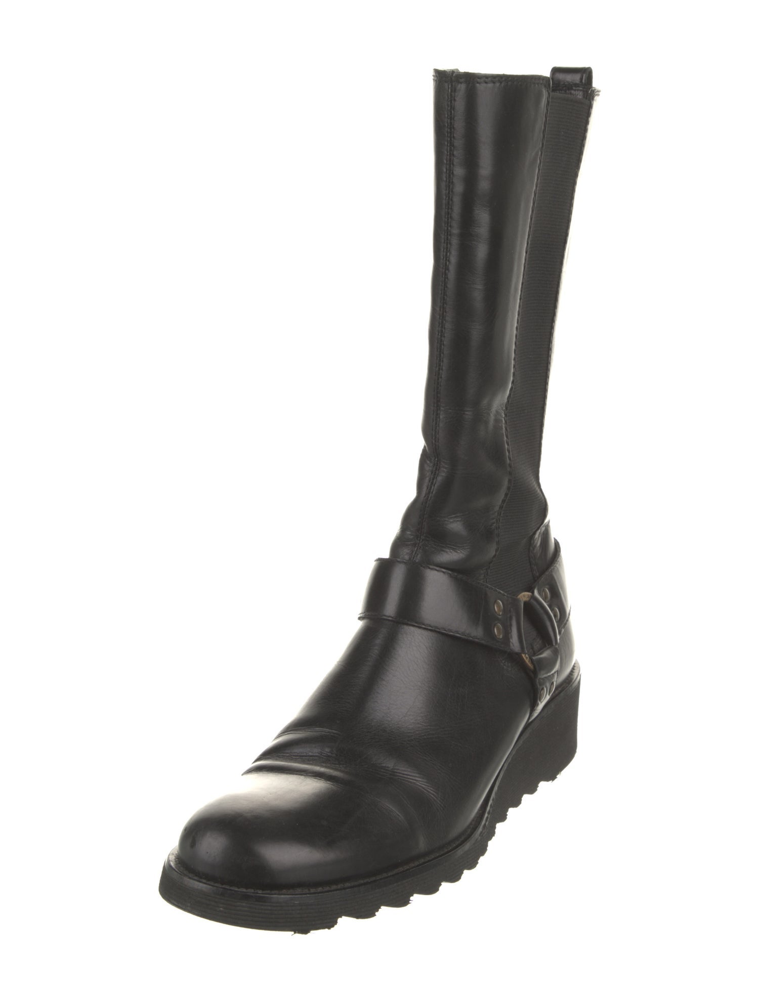 Donald Pliner Leather Moto Boots