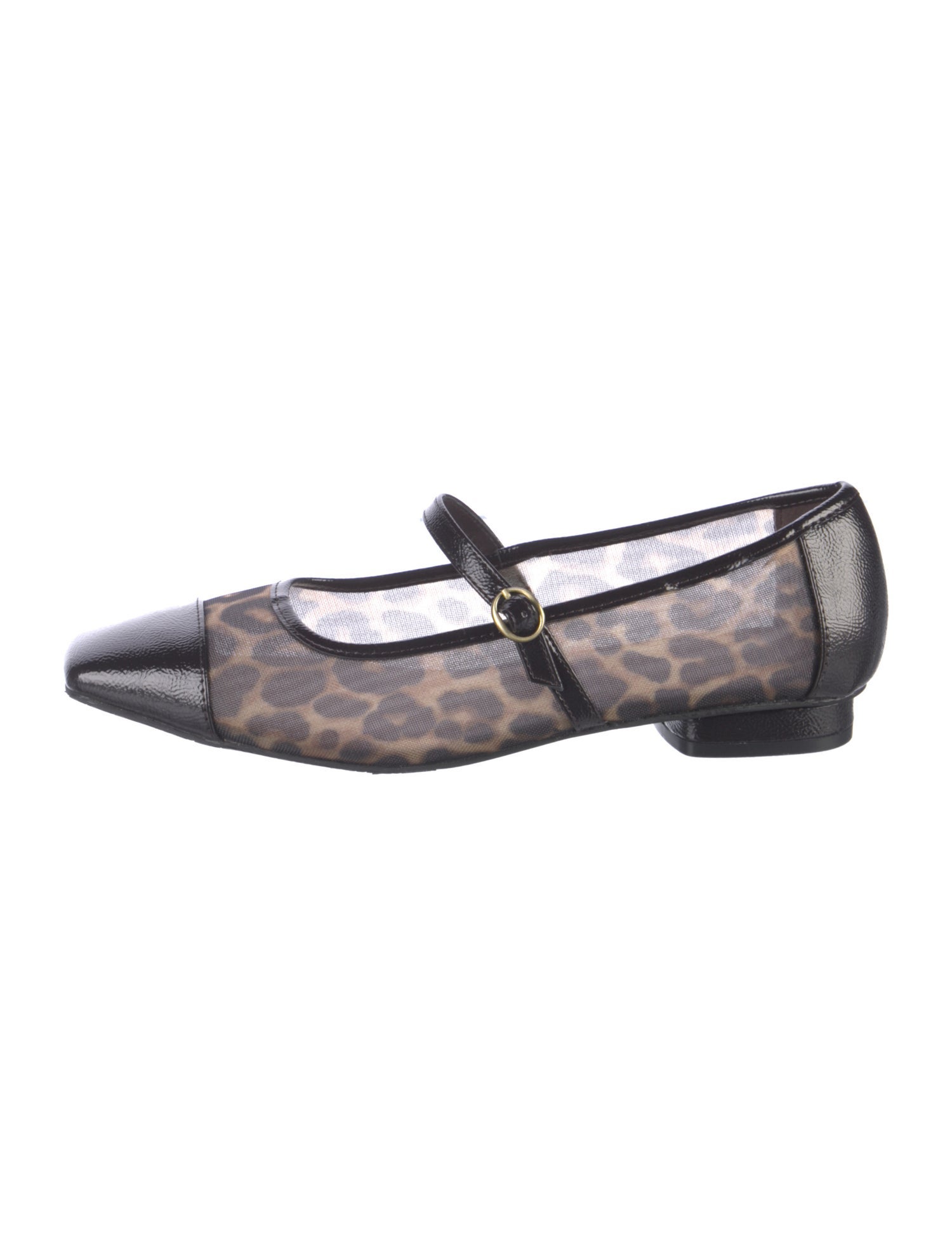 Donald Pliner Leather Animal Print Mary Jane Flats