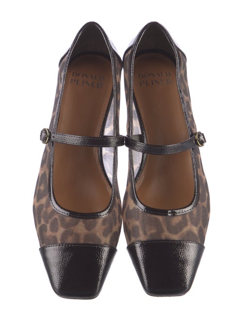 Donald Pliner Leather Animal Print Mary Jane Flats