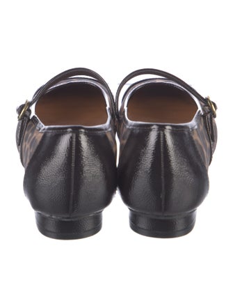 Donald Pliner Leather Animal Print Mary Jane Flats