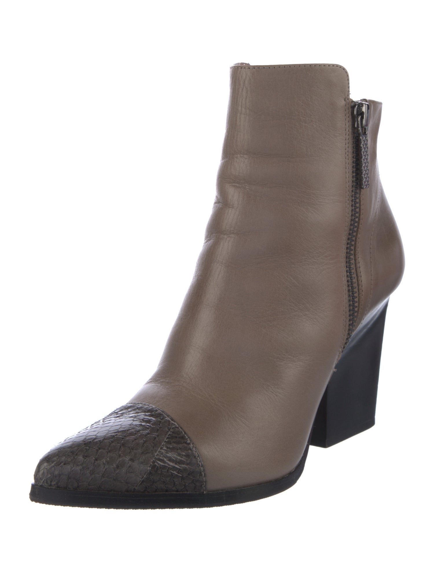 Donald Pliner Leather Colorblock Pattern Boots