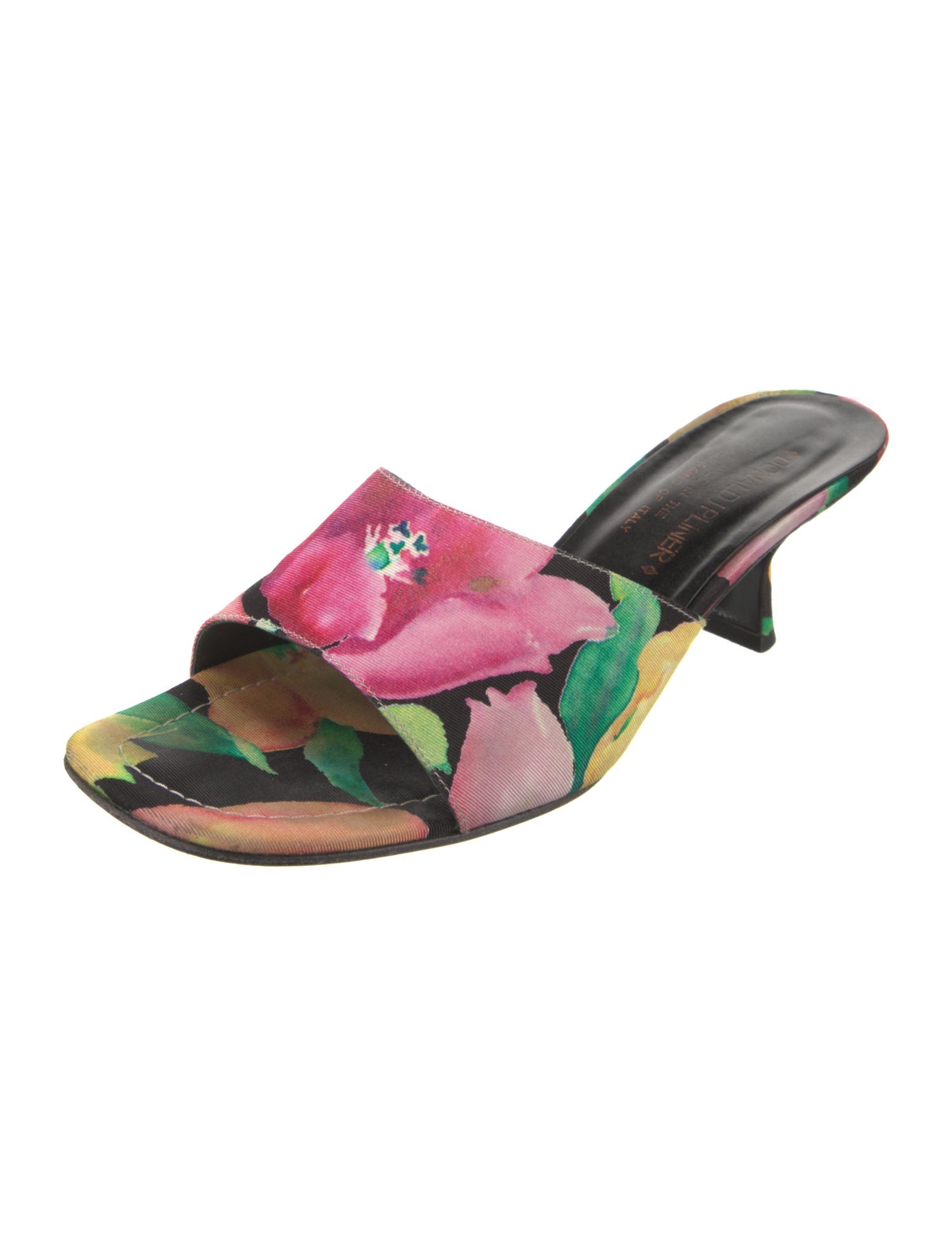 Donald Pliner Floral Print Slides