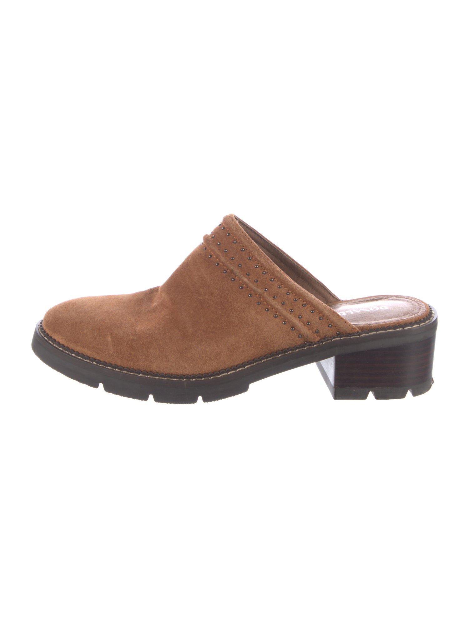 Donald Pliner Suede Studded Accents Mules