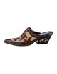 Donald Pliner Embossed Leather Printed Mules