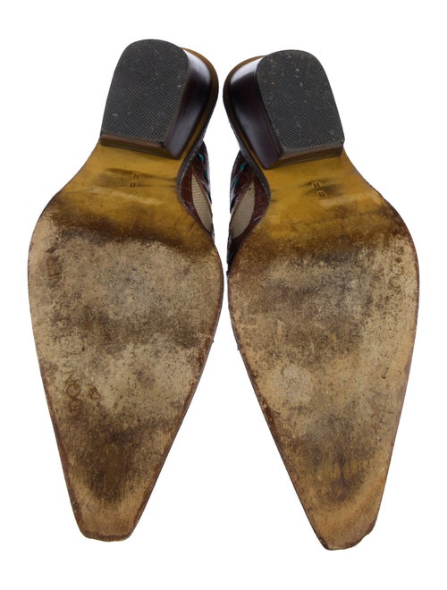 Donald Pliner Embossed Leather Printed Mules