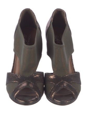 Donald Pliner Mesh Animal Print T-Strap Pumps