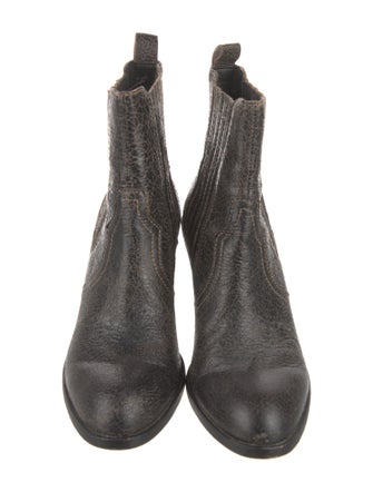 Donald Pliner Leather Colorblock Pattern Chelsea Boots