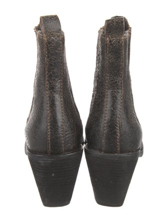 Donald Pliner Leather Colorblock Pattern Chelsea Boots