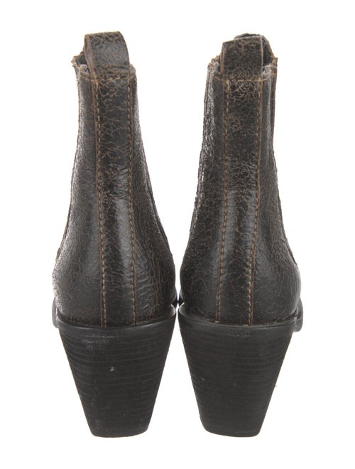 Donald Pliner Leather Colorblock Pattern Chelsea Boots