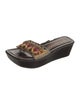 Donald Pliner Suede Beaded Accents Slides